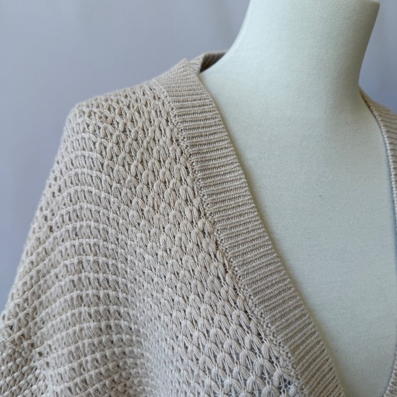 J MCLAUGHLIN TABITHA CARDIGAN SWEATER COTTON NYLON LUXE NEUTRAL PREPPY M - Picture 6 of 12